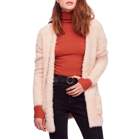 🎀 Free People • Faux Fur Cardigan - Picture 4 of 5